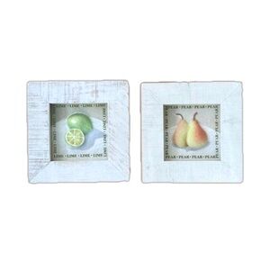 Wall Decor Frames With Realistic Fruits Lady Jayne Ltd. Lime & Pear Cast Art